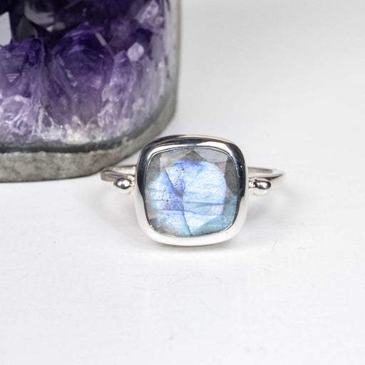 Labradorite Ring 9mm Size 7 - InnerVision Crystals