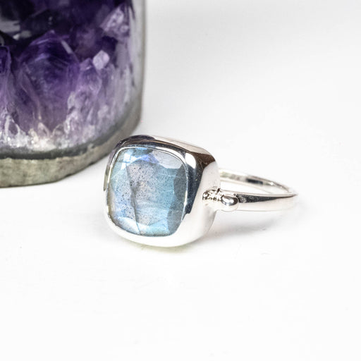 Labradorite Ring 9mm Size 7 - InnerVision Crystals