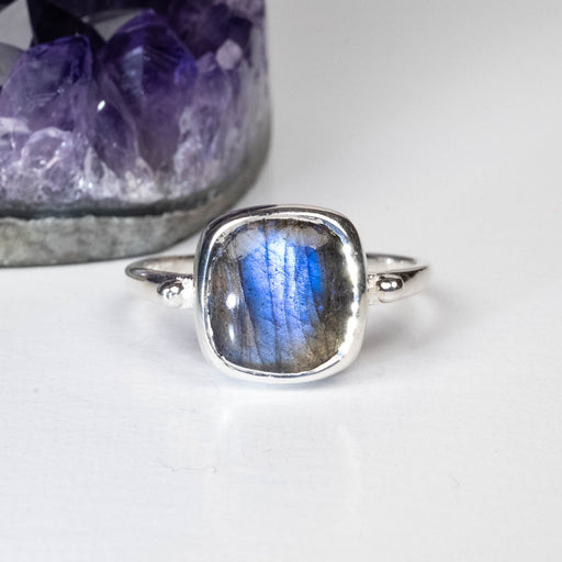 Labradorite Ring 9mm Size 8 - InnerVision Crystals