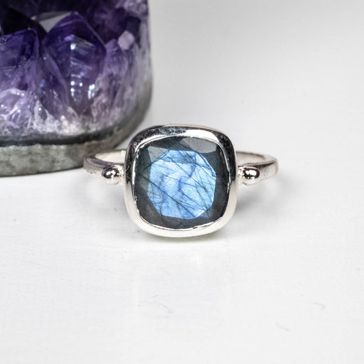 Labradorite Ring 9mm Size 8 - InnerVision Crystals