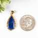 Lapis Lazuli Pendant 4.17 g 32x13 .925 Silver + 18k Gold - InnerVision Crystals