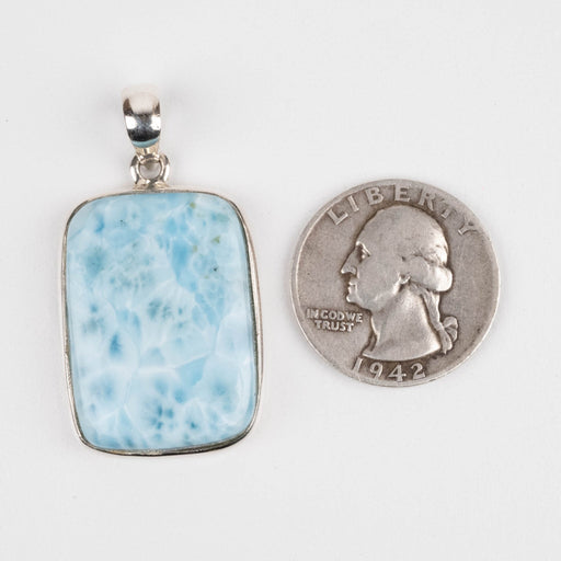 Larimar Pendant 10.52 g 43x23mm - InnerVision Crystals