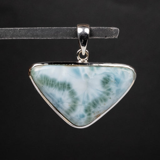 Larimar Pendant 12.76 g 36x38mm .925 Silver - InnerVision Crystals
