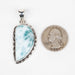 Larimar Pendant 12.87 g 48x21mm .925 Silver - InnerVision Crystals