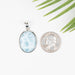 Larimar Pendant 7.03 g 37x20mm .925 Silver - InnerVision Crystals