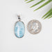 Larimar Pendant 7.39 g 40x18mm .925 Silver - InnerVision Crystals