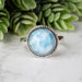 Larimar Ring 12mm Size 10 - InnerVision Crystals