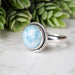 Larimar Ring 12mm Size 10 - InnerVision Crystals