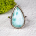 Larimar Ring 18x10mm Size 6 .925 Silver - InnerVision Crystals