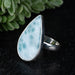 Larimar Ring 27x15mm Size 8 Adjustable - InnerVision Crystals
