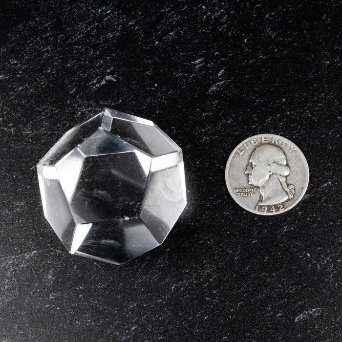 Lemurian Seed Crystal Dodecahedron Carving 74 g 34mm - InnerVision Crystals