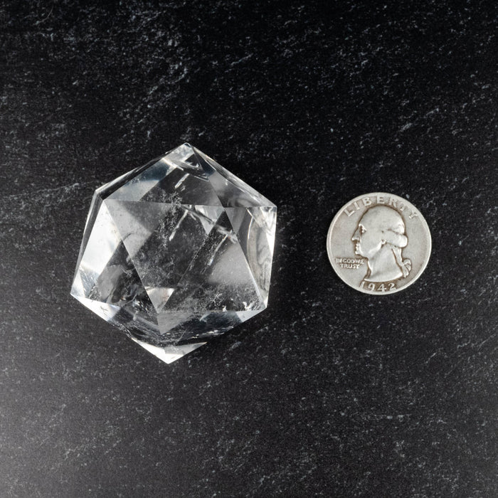 Lemurian Seed Crystal Icosahedron Carving 100 g 39mm - InnerVision Crystals