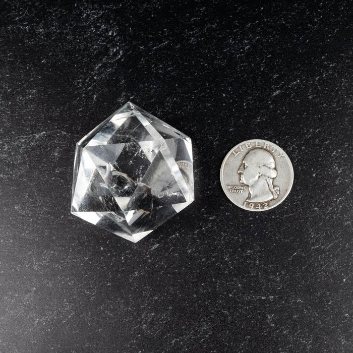 Lemurian Seed Crystal Icosahedron Carving 74 g 36mm - InnerVision Crystals