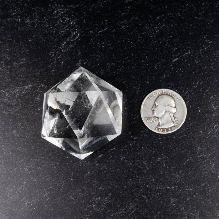 Lemurian Seed Crystal Icosahedron Carving 86 g 36mm - InnerVision Crystals