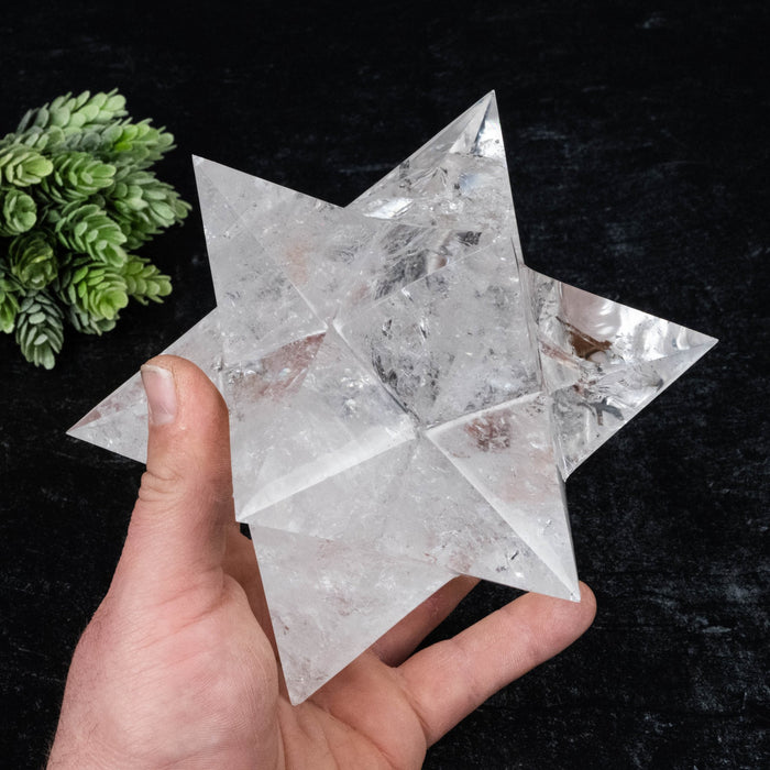 Lemurian Seed Crystal Merkaba Carving 1770 g 165x98mm - InnerVision Crystals
