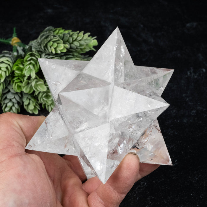 Lemurian Seed Crystal Merkaba Carving 708 g 118mm - InnerVision Crystals