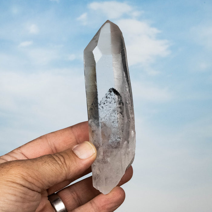 Lemurian Seed Quartz Crystal with Phantom 196 g 128x34mm - InnerVision Crystals