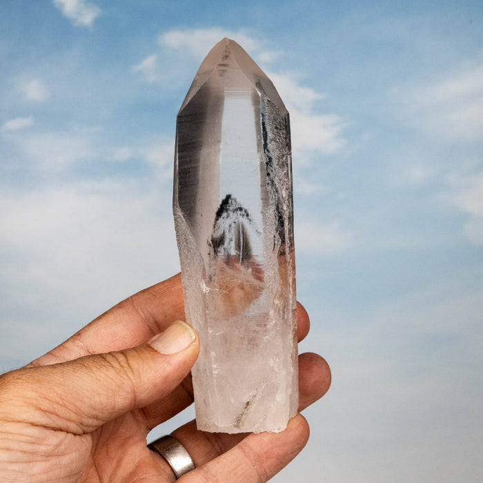 Lemurian Seed Quartz Crystal with Phantom 276 g 136x48mm - InnerVision Crystals