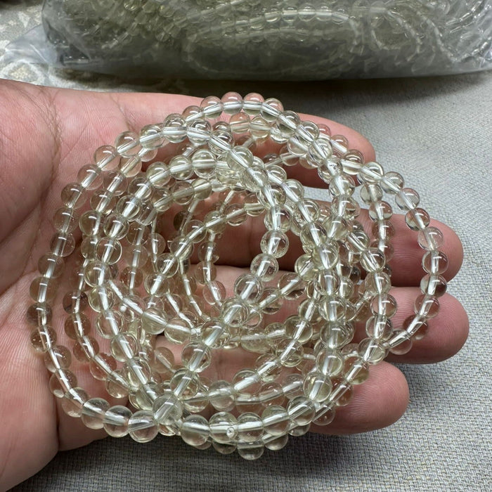 Libyan Desert Glass Bead Bracelet 6mm 7" - InnerVision Crystals