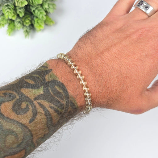 Libyan Desert Glass Bead Bracelet 6mm 7" - InnerVision Crystals