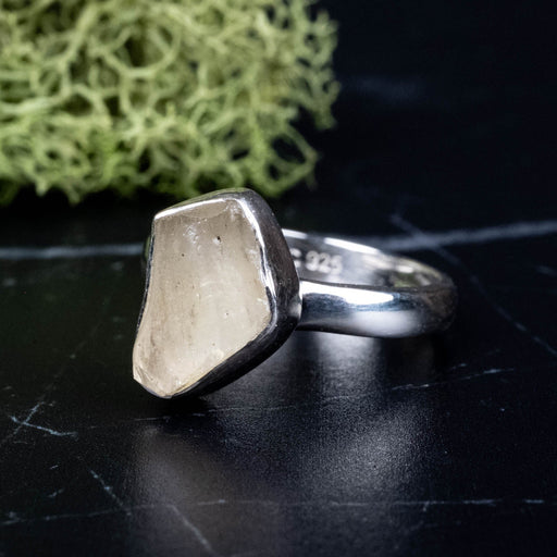 Libyan Desert Glass Ring 12x9mm Size 6 .925 Silver - InnerVision Crystals