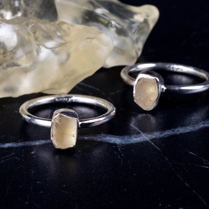 Libyan Desert Glass Ring .925 Silver - InnerVision Crystals