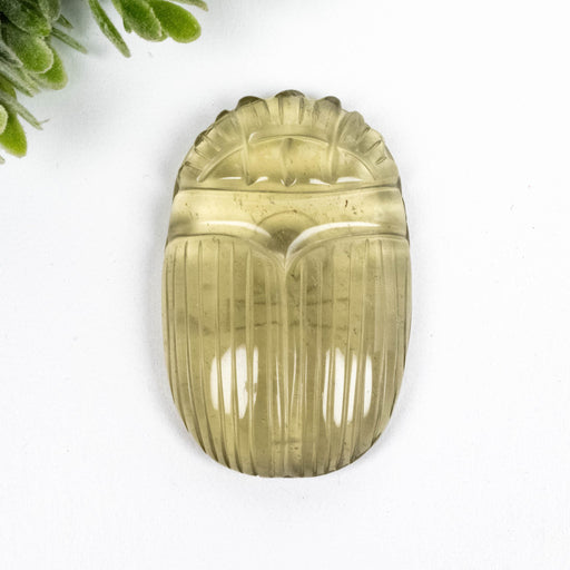 Libyan Desert Glass Scarab Carving 25.25 g 50x32mm - InnerVision Crystals