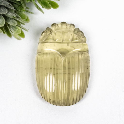 Libyan Desert Glass Scarab Carving 28.05 g 50x32mm - InnerVision Crystals