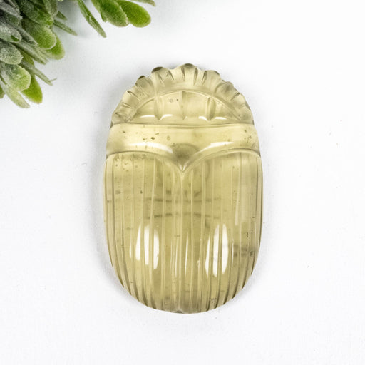 Libyan Desert Glass Scarab Carving 28.43 g 49x32mm - InnerVision Crystals