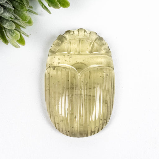 Libyan Desert Glass Scarab Carving 28.60 g 50x32mm - InnerVision Crystals
