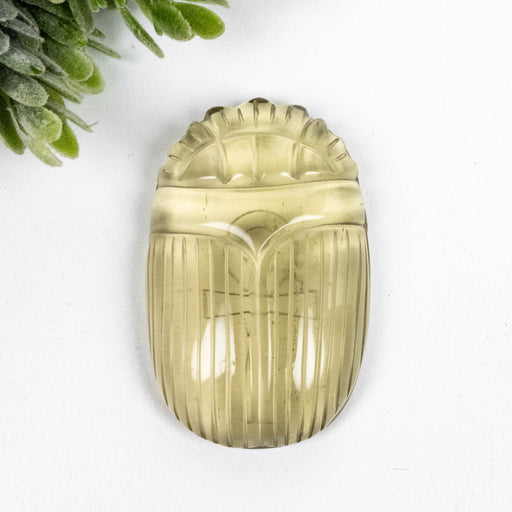 Libyan Desert Glass Scarab Carving 28.67 g 49x32mm - InnerVision Crystals
