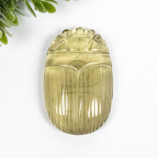 Libyan Desert Glass Scarab Carving 28.69 g 50x32mm - InnerVision Crystals