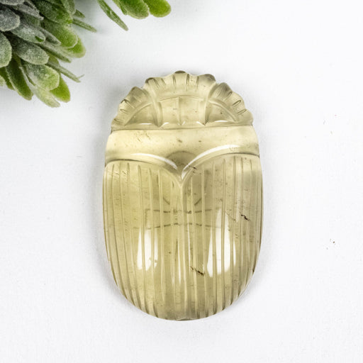 Libyan Desert Glass Scarab Carving 29.17 g 49x32mm - InnerVision Crystals