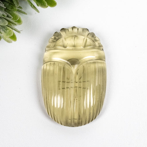 Libyan Desert Glass Scarab Carving 29.44 g 50x32mm - InnerVision Crystals