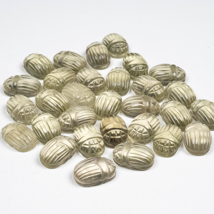 Libyan Desert Glass Scarab Gemstone Carving 15x10mm - InnerVision Crystals