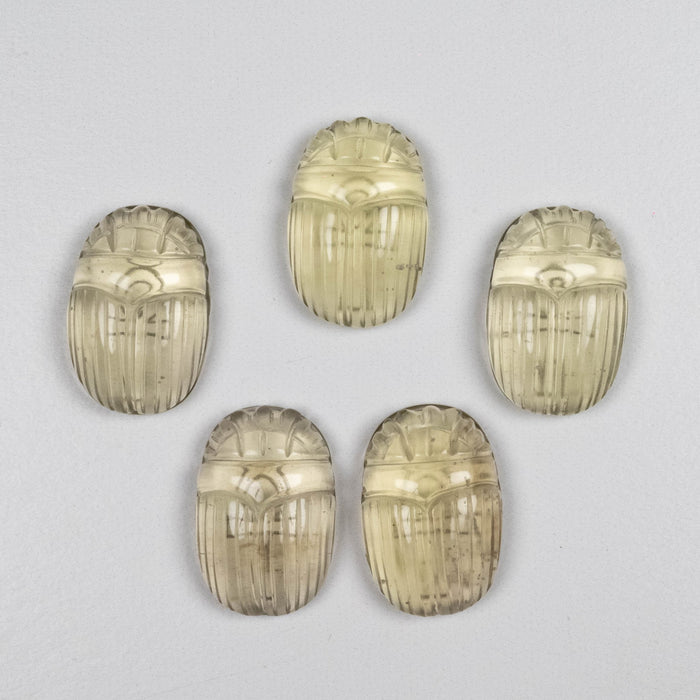 Libyan Desert Glass Scarab Gemstone Carving 25x16mm - InnerVision Crystals