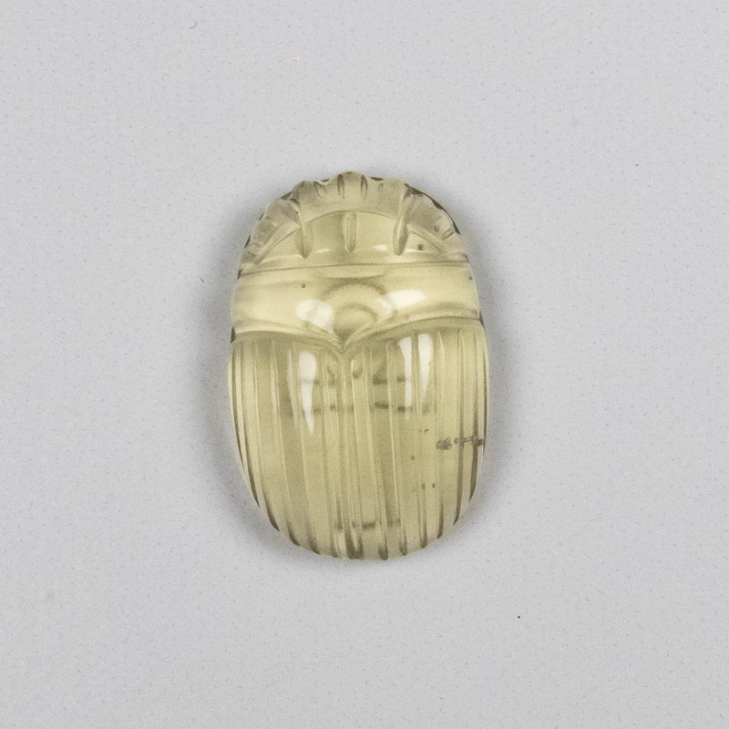 Libyan Desert Glass Scarab Gemstone Carving 25x16mm - InnerVision Crystals