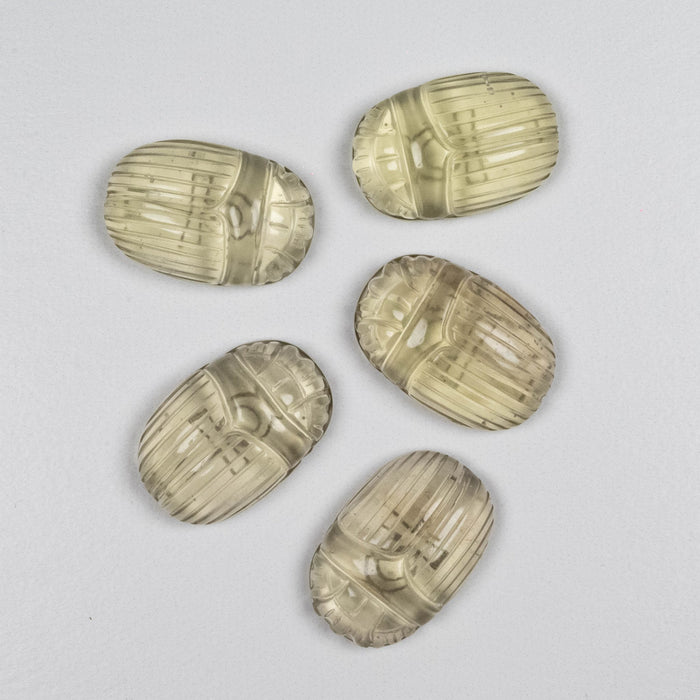 Libyan Desert Glass Scarab Gemstone Carving 25x16mm - InnerVision Crystals