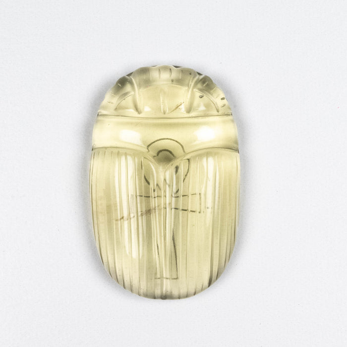 Libyan Desert Glass Scarab Gemstone Carving 26.10 g 49x31mm - InnerVision Crystals