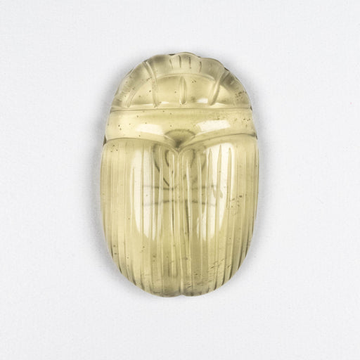 Libyan Desert Glass Scarab Gemstone Carving 27.50 g 49x32mm - InnerVision Crystals