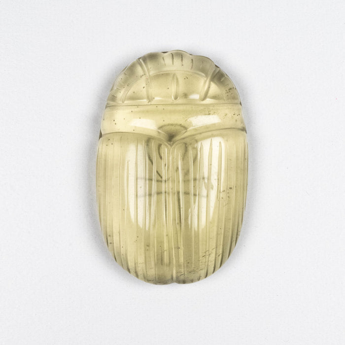 Libyan Desert Glass Scarab Gemstone Carving 27.50 g 49x32mm - InnerVision Crystals