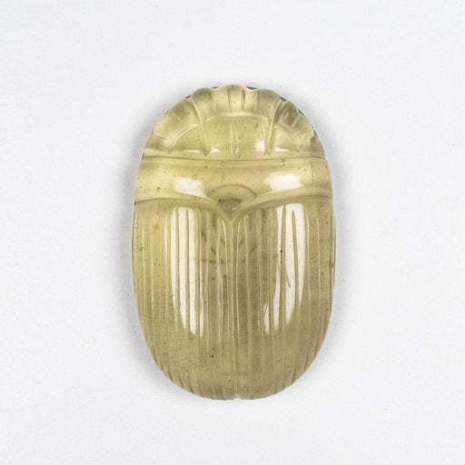 Libyan Desert Glass Scarab Gemstone Carving 27.61 g 49x31mm - InnerVision Crystals