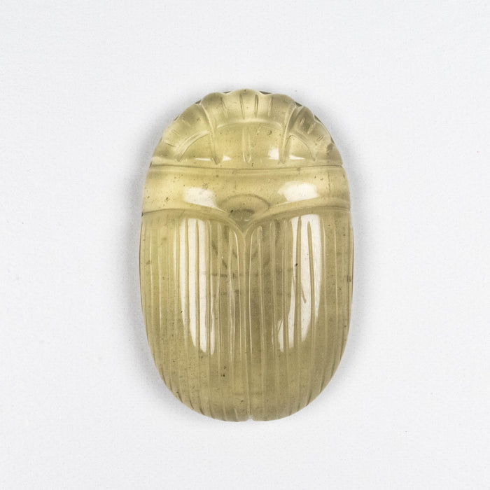 Libyan Desert Glass Scarab Gemstone Carving 27.61 g 49x31mm - InnerVision Crystals