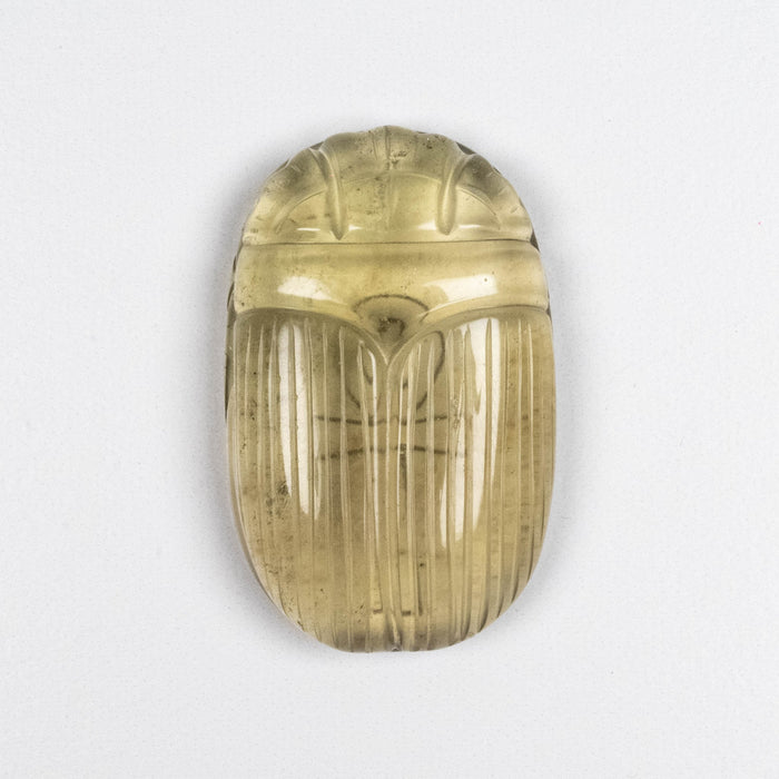 Libyan Desert Glass Scarab Gemstone Carving 28.04 g 49x31mm - InnerVision Crystals