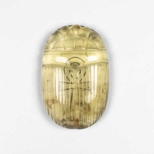 Libyan Desert Glass Scarab Gemstone Carving 28.35 g 49x31mm - InnerVision Crystals