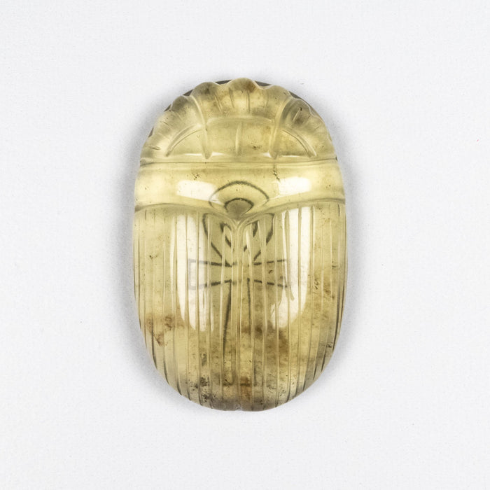 Libyan Desert Glass Scarab Gemstone Carving 28.35 g 49x31mm - InnerVision Crystals