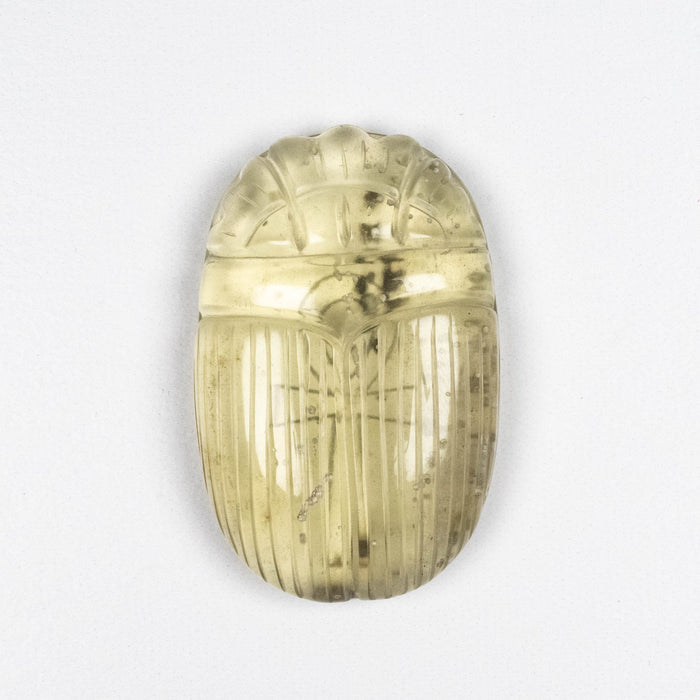 Libyan Desert Glass Scarab Gemstone Carving 28.72 g 49x31mm - InnerVision Crystals