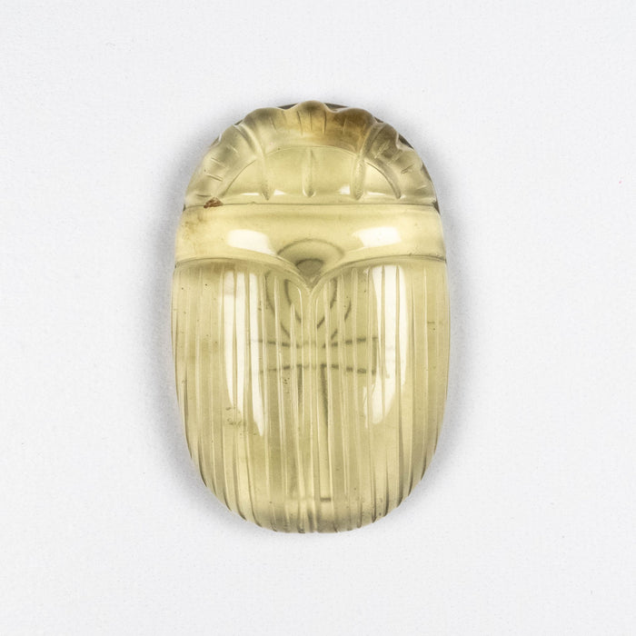 Libyan Desert Glass Scarab Gemstone Carving 28.85 g 49x32mm - InnerVision Crystals