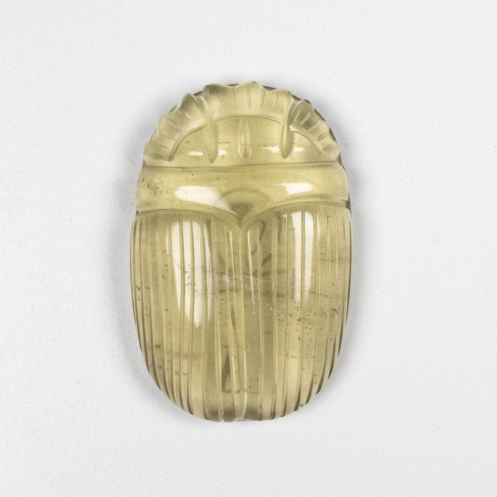 Libyan Desert Glass Scarab Gemstone Carving 28.89 g 49x32mm - InnerVision Crystals