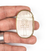 Libyan Desert Glass Scarab Gemstone Carving 28.89 g 49x32mm - InnerVision Crystals